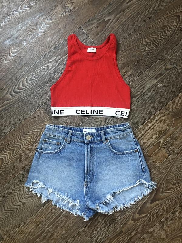 Women Celine Suit Red Denim 38 / M / 46