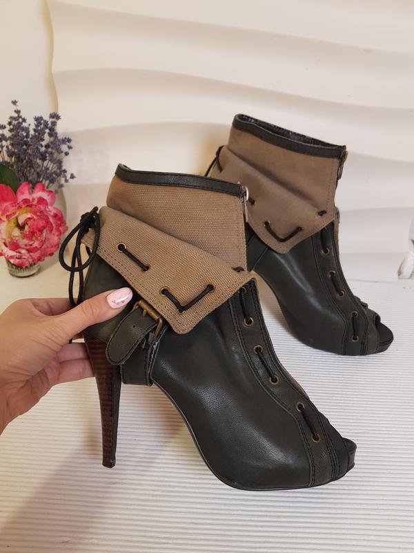 Women Alexander Wang Booties Brown Leather 40