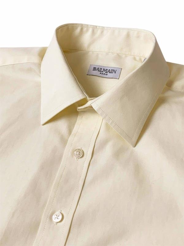 Мужской Balmain Рубашка Жёлтый Полиэстер 40 /L /