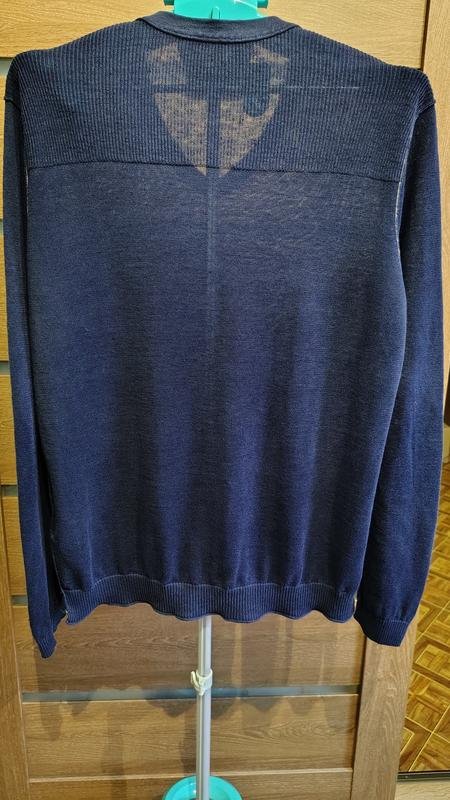 Мужской BOSS Orange Пуловер Тёмно-синий Лен 40 /L