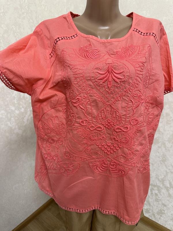Women Falmer Heritage Shirt Coral Cotton 46 / 3XL