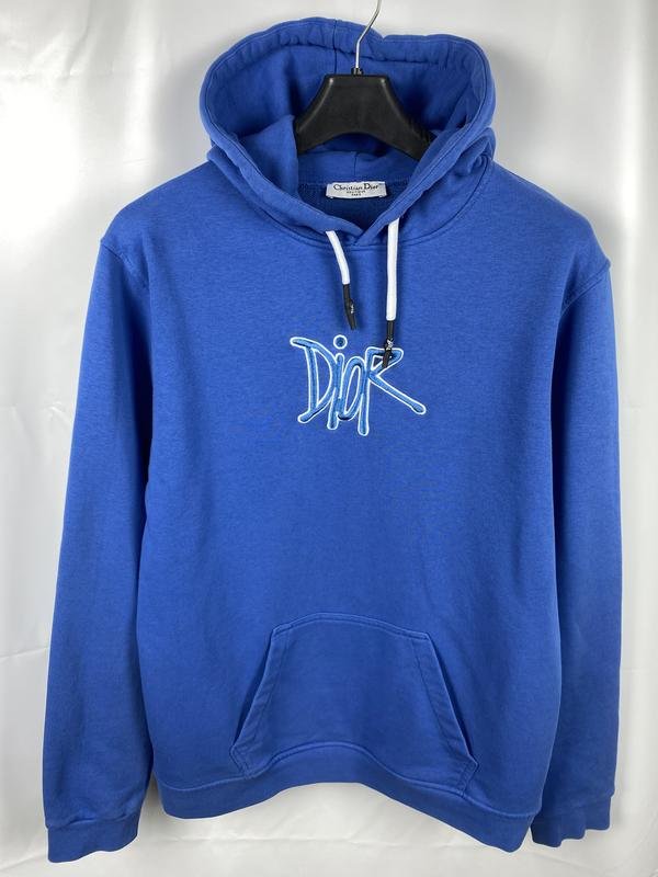 Homme Christian Dior Sweat à Capuche Bleu Marine