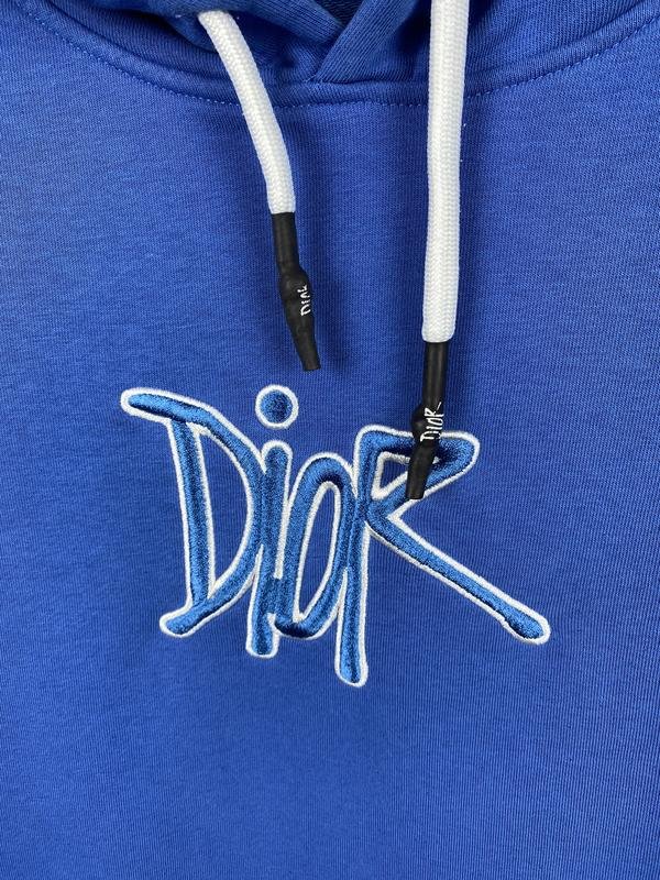 Homme Christian Dior Sweat à Capuche Bleu Marine