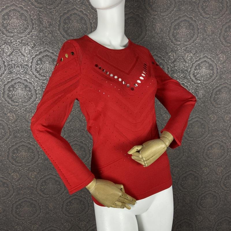 Women Karen Millen Sweater Red Viscose 38