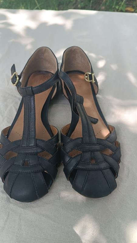 Donna Clarks Tacchi Nero Pelle 35.5