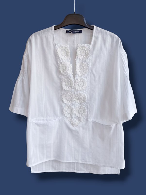 Femme French Connection Chemisier Blanc Coton 36