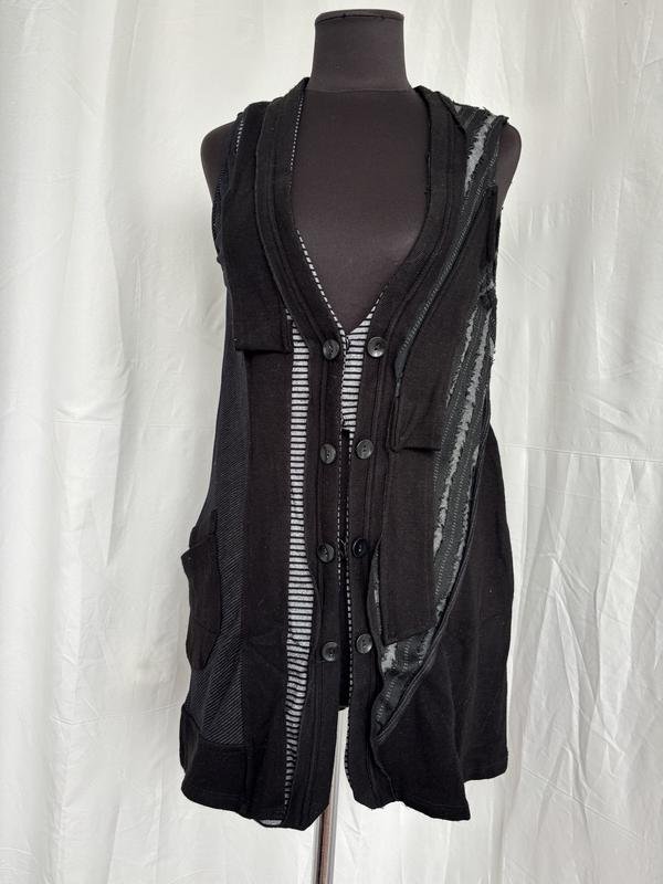 Женская Fred Sabatier Длинная Жилетка Чёрная