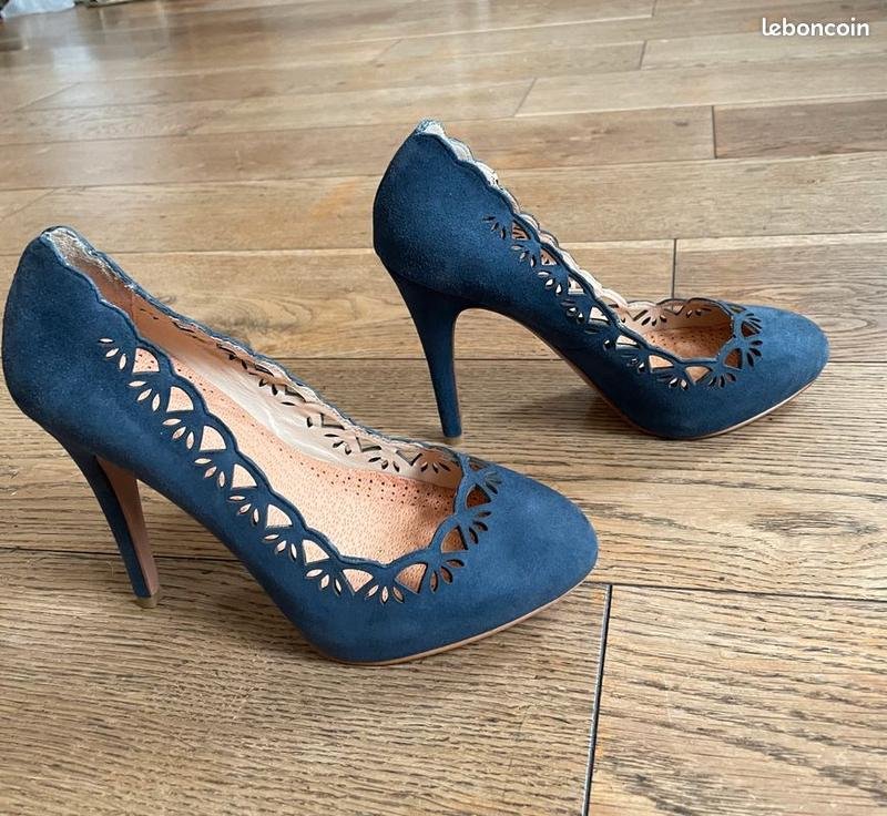 Женские ZARA Туфли Синие Замша 37