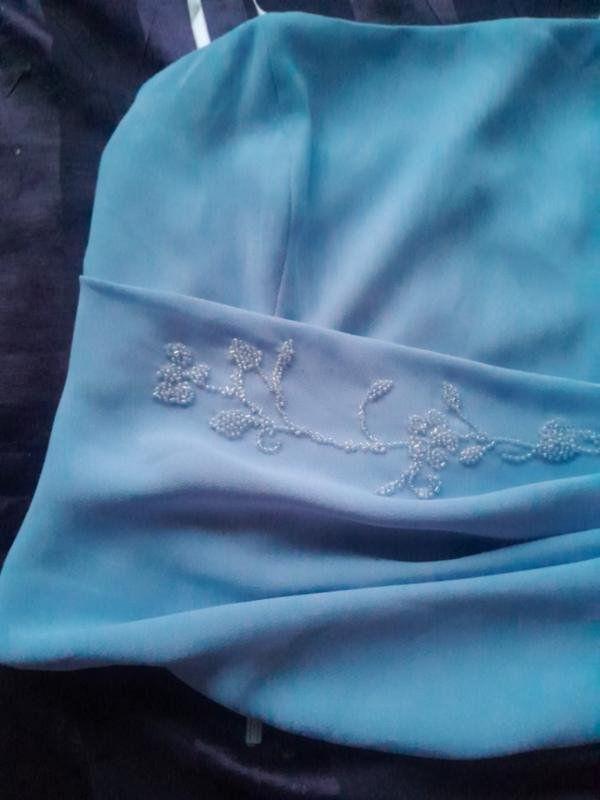 Женская American Vintage Блуза Голубой Шифон 38 /