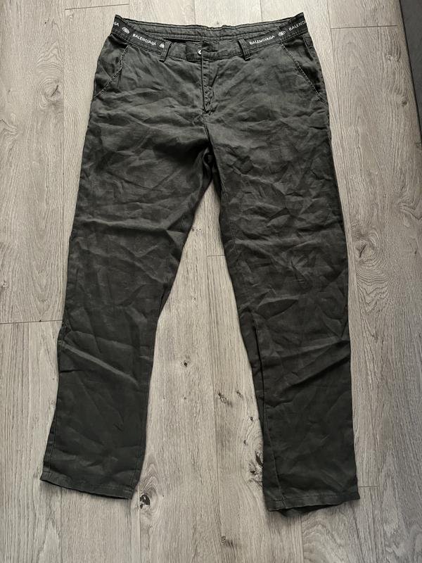 Men Balenciaga Trousers Grey Cotton Other