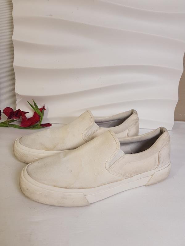 Homme H&M Slip-ons Blanc Textile 44