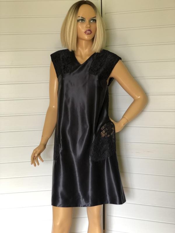 Женский Christopher Kane Платье Тёмно-синий Атлас