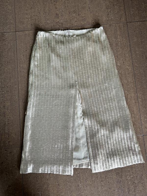 Women Incotex Skirt Gold Chiffon 38 / M / 46