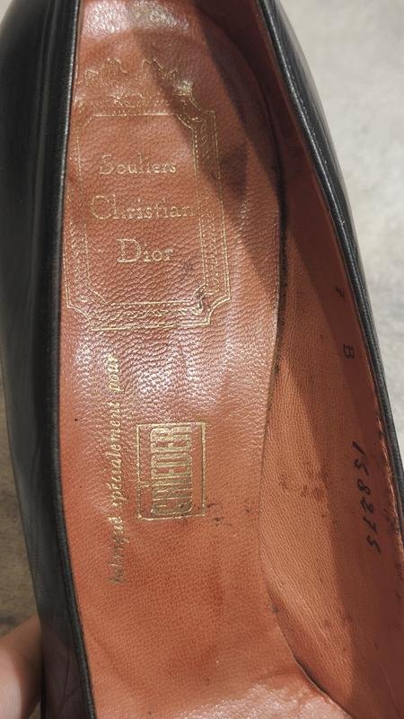 Donna Christian Dior Tacchi Nero Pelle 37