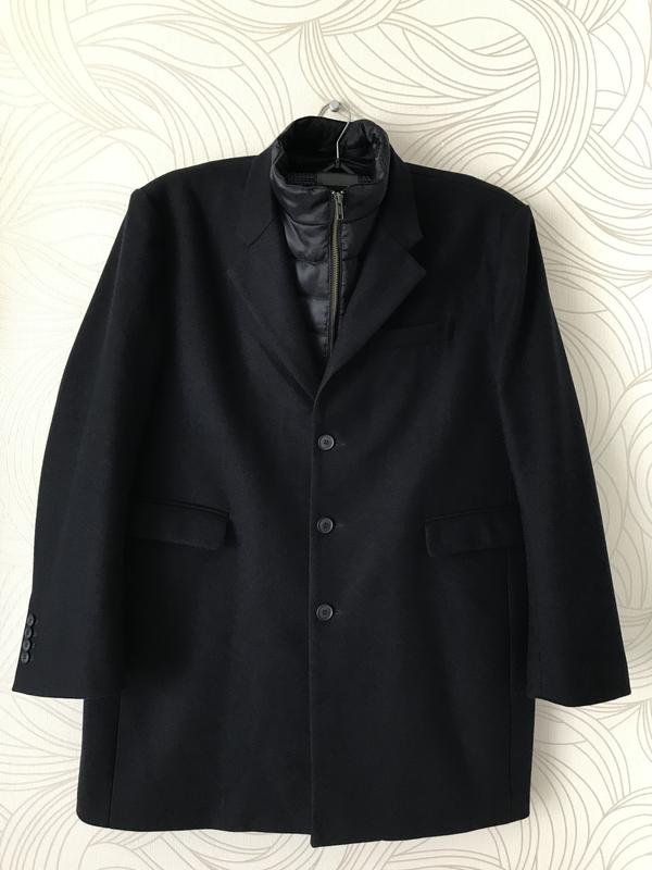 Мужской Barutti Пальто Тёмно-синий Шерсть 52 / 6XL