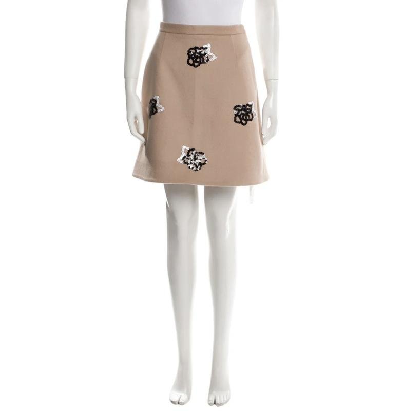 Donna Christopher Kane Gonna Beige Lana 34