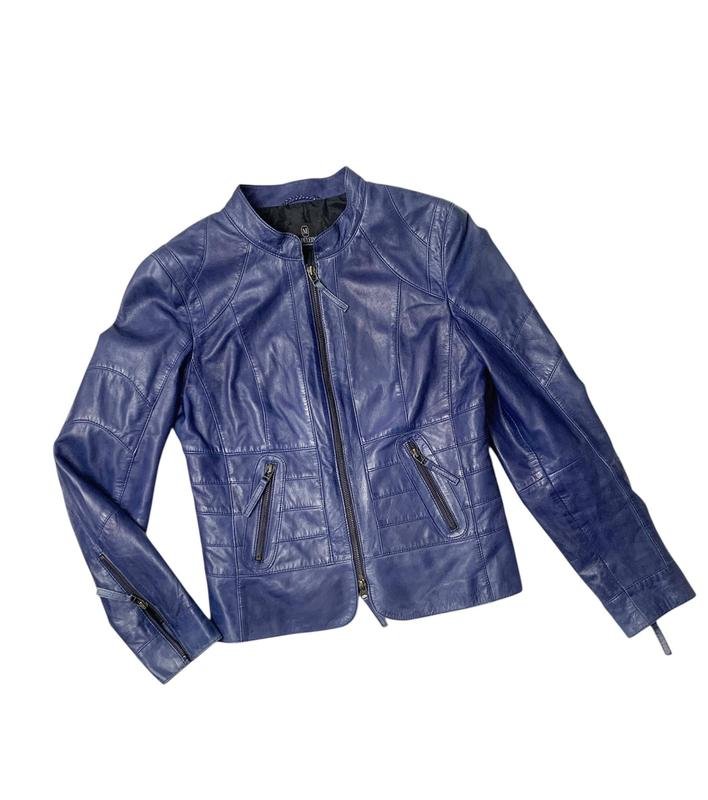 Women Madeleine Jacket Navy Leather 36 / S / 44