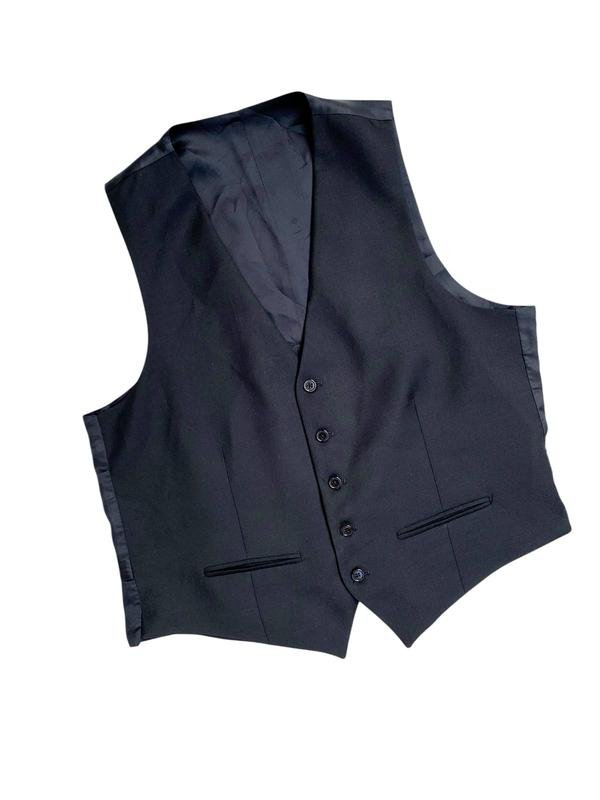 Men Iannalfo & Sgariglia Vest Black Wool 40 /L /
