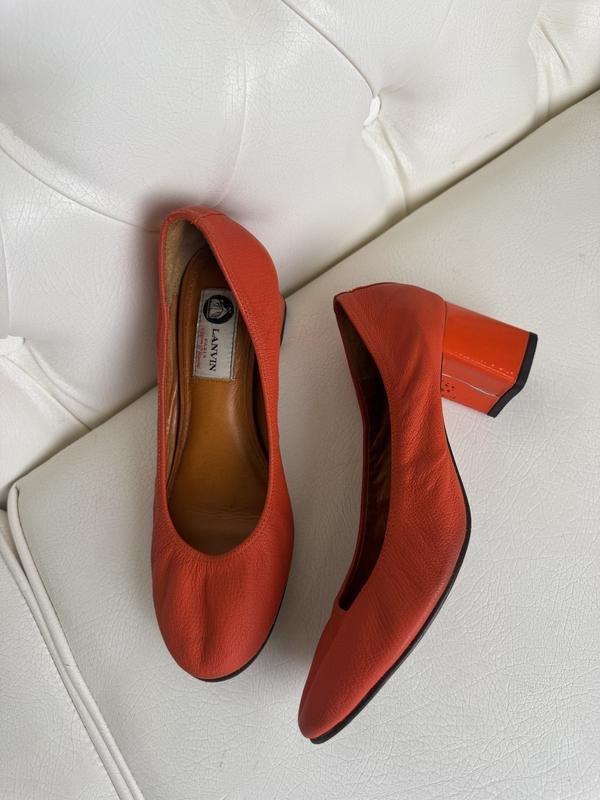 Femme Lanvin Talons Orange Cuir 37