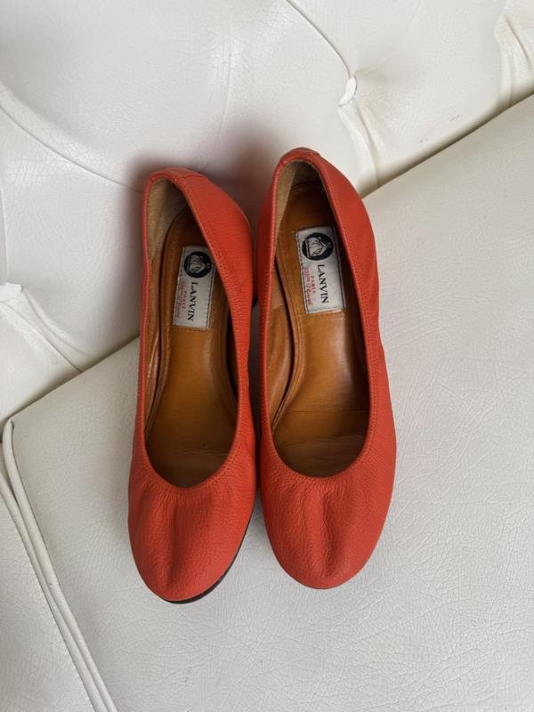 Femme Lanvin Talons Orange Cuir 37