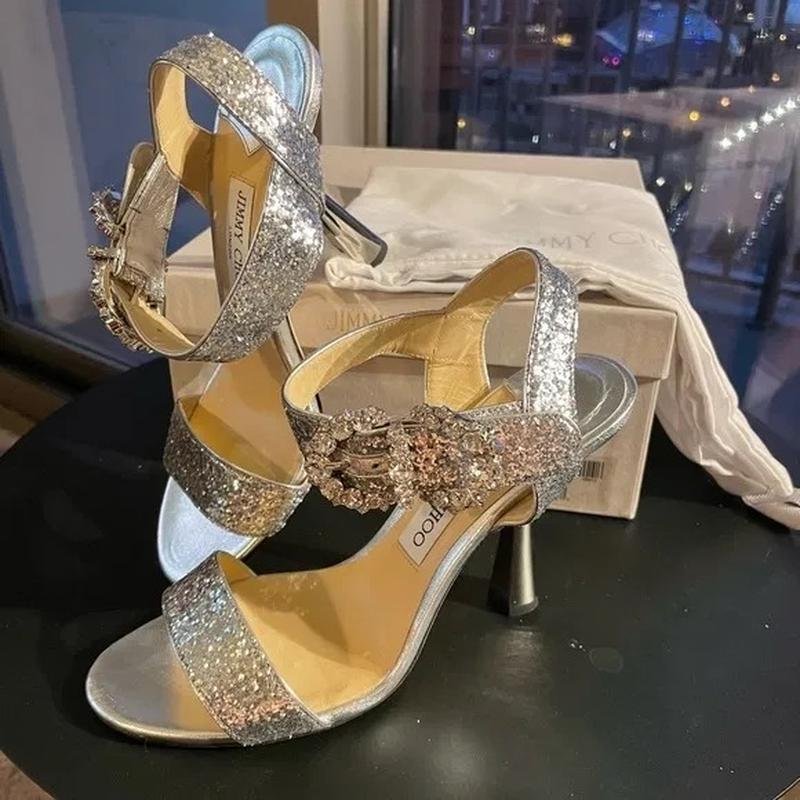 Damen Jimmy Choo High Heels Silber 40