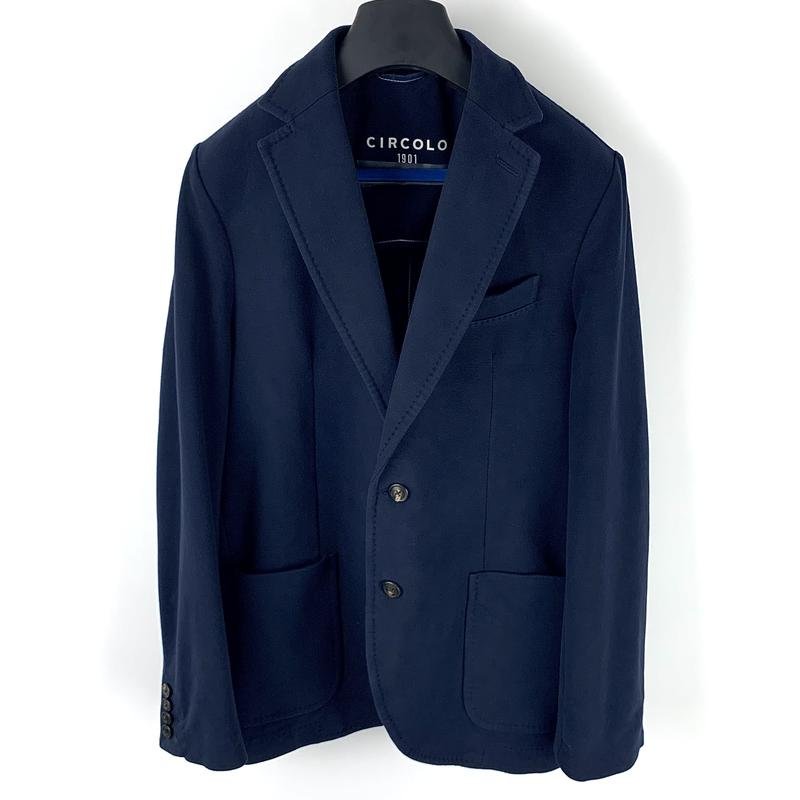 Homme Circolo 1901 Blazer Bleu Marine Coton 52