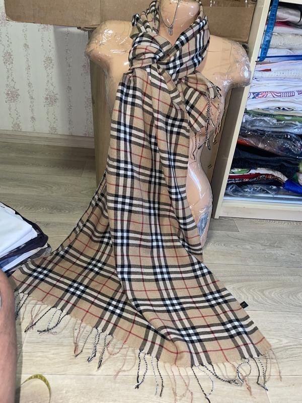 Women Burberry Scarf Brown Wool