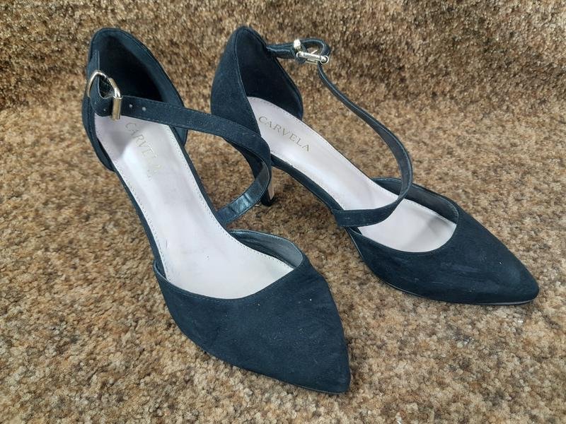 Damen Carvela Absätze Schwarz Leder 36