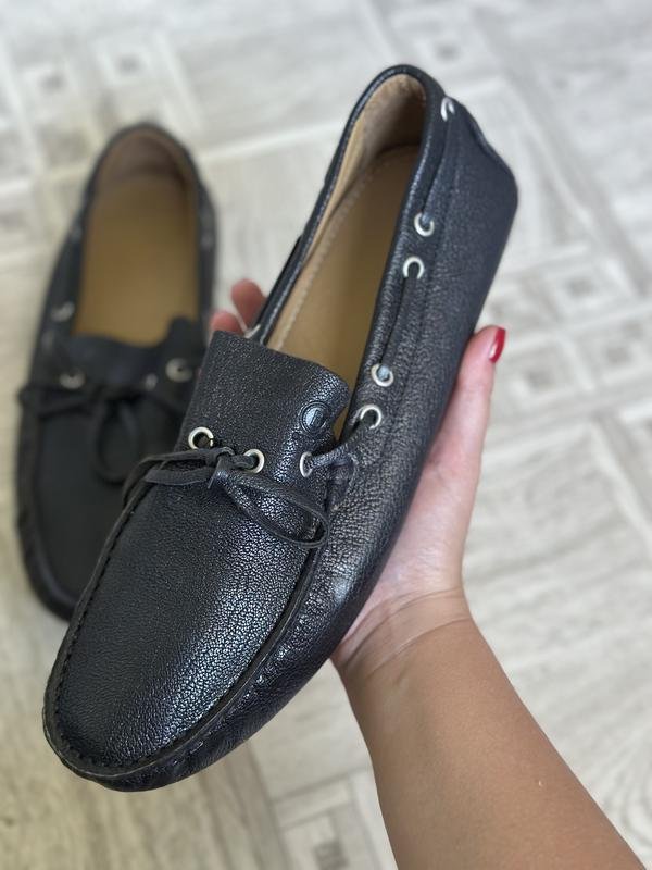 Men Bogner Loafers Black Leather 42.5
