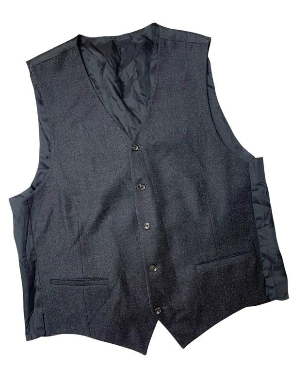 Men Aldo Colitti Vest Grey Wool 50