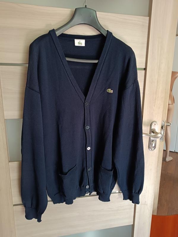 Homme Lacoste Pull Bleu Marine Laine 44 / XXL / 52
