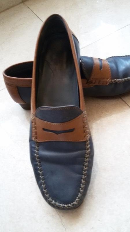 Damen Sioux Slipper Marineblau Leder 40.5
