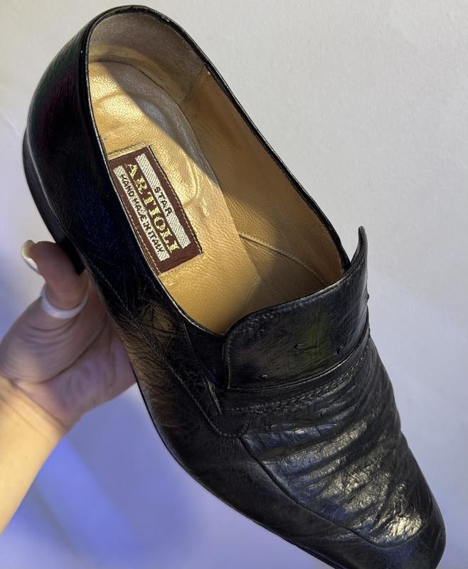 Men ARTIOLI Heels Black Leather 40