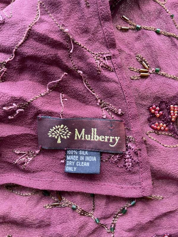 Damen Mulberry Schal Lila Seide
