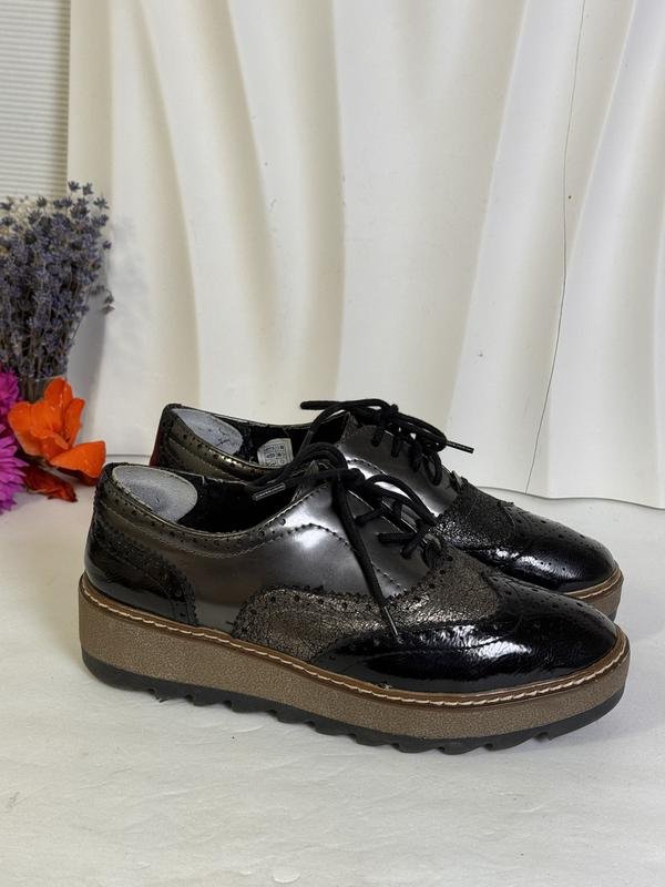 Женские Cube Оксфорды Чёрный Искусственная кожа 38