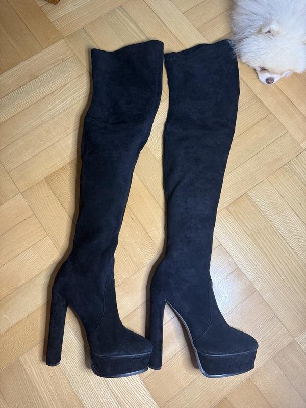 Femme Casadei Bottes Noir Suède 38