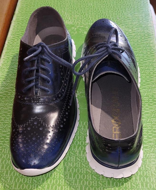 Women Cole Haan Oxford Navy Leather 37