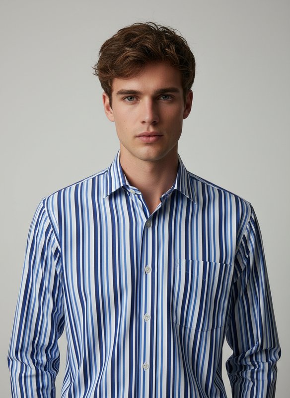 Homme Christian Dior Chemise Bleu Marine Coton 38