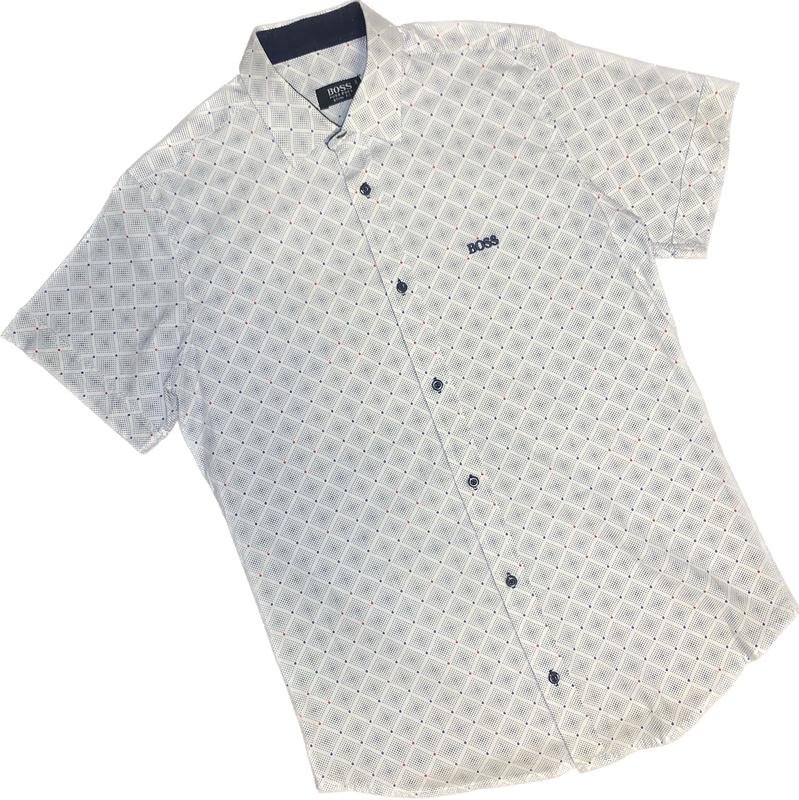 Men Boss Shirt White Cotton 36 / S / 44