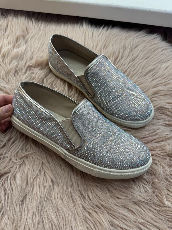 Women Carvela Loafers Silver 37