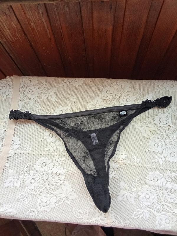 Women Christian Dior Panties Black Lace 38 / M /