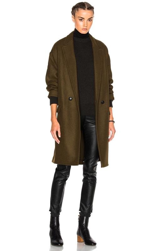 Donna Isabel Marant Cappotto Marrone Cashmere 36 /