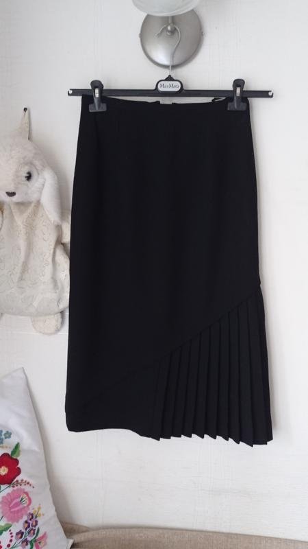 Damen Roger Sakoun Rock Schwarz Wolle 36 / S / 44