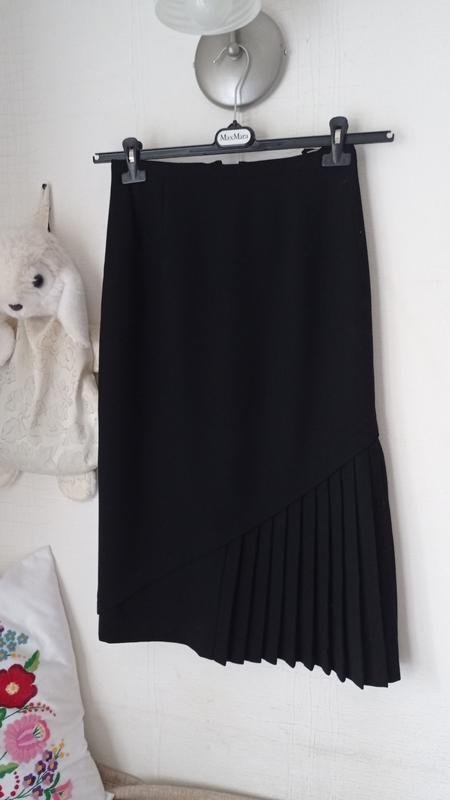 Damen Roger Sakoun Rock Schwarz Wolle 36 / S / 44