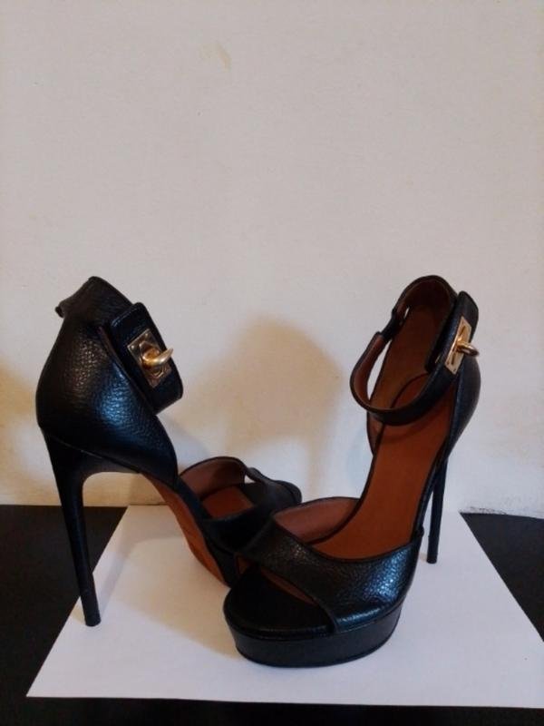 Women Givenchy Heels Black Leather 38