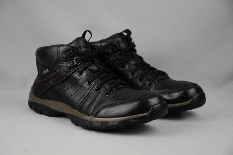 Men Clarks Boots Black Leather 42