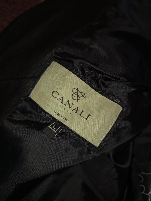 Женская Canali Куртка Чёрная Кожа 38 / M / 46