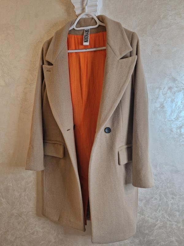 Женское DRYKORN Пальто Бежевое Шерсть 36 / S / 44