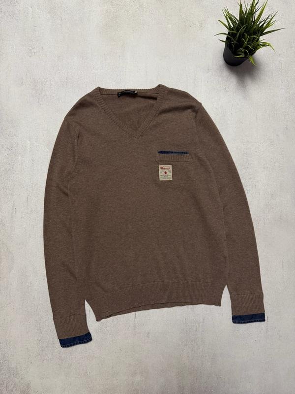 Мужской Dsquared² Свитер Коричневый Хлопок 38 / M