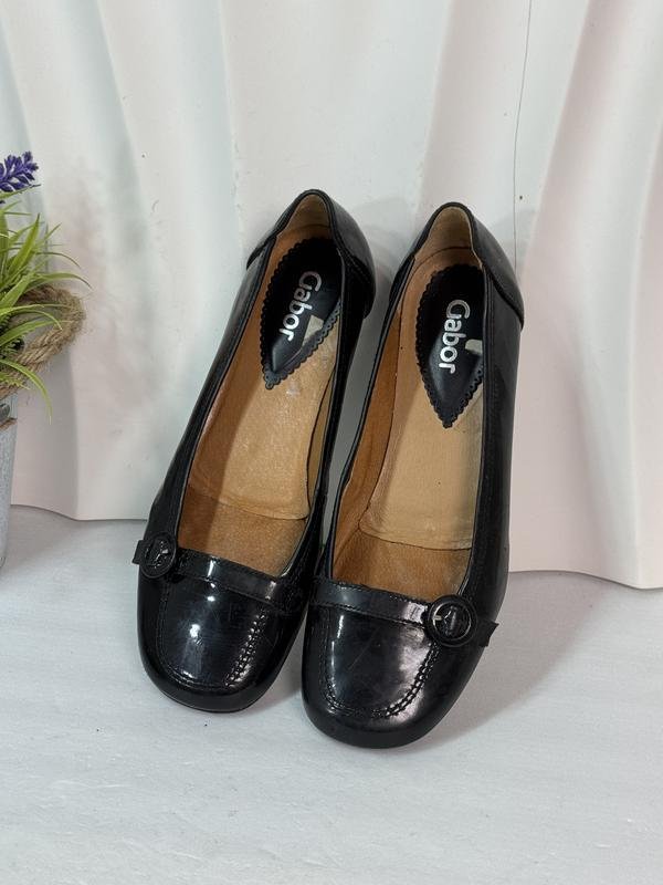 Women Gabor Heels Black Leather 38